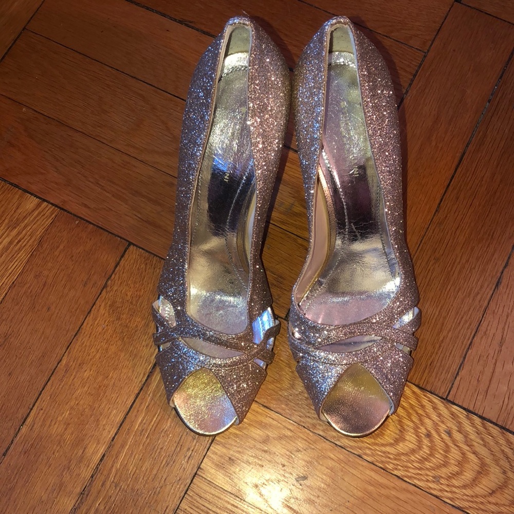Studio Pollini gold glitter Stiletto pumps